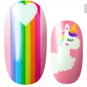 Unicorns nail polish wraps| nail polish stickers| nail strips| nail decals| nail art| nail polish strips| rainbow nails| nail wraps #1418