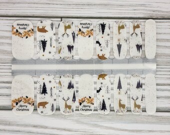Snowflake Nail Polish Strips: Holiday Nail Art Decals
