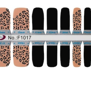 Leopard Toenail Polish Strips: Pedicure Nail Art Decals