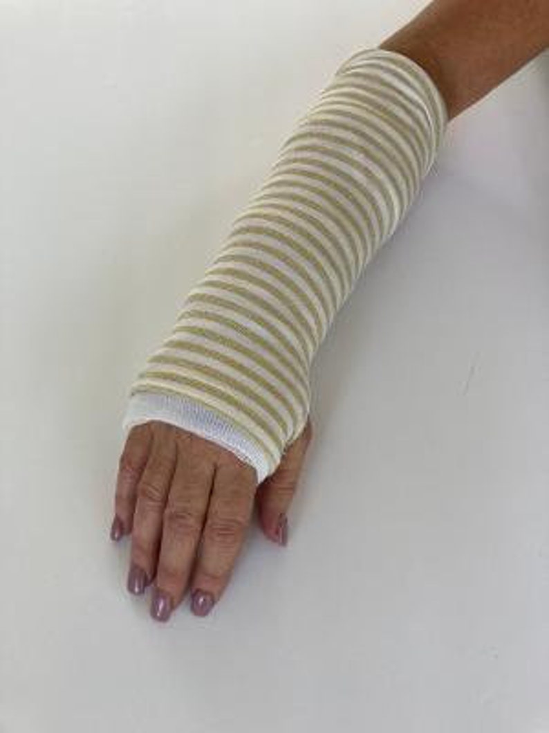 Arm Cast Cover Black/Silver or Gold/White Options image 1
