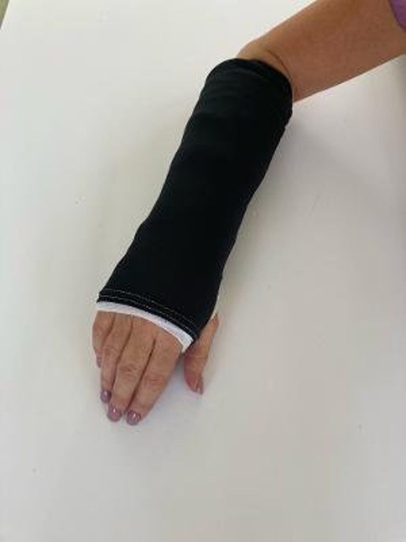 Arm Cast Cover Black/Silver or Gold/White Options image 9