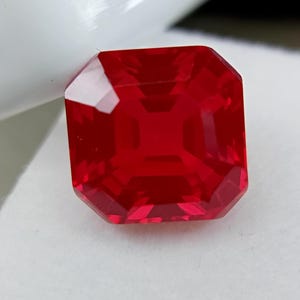 Best Top Quality AAA Red Ruby Mogok Asscher Cut Certified 7-9 Loose Certified Natural Gemstone for Jewelry Rings & Pendant Earrings JM158