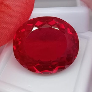 Fantastic Red Ruby 30-32 Ct Natural Certified Oval Cut Gemstone Top Quality Loose AAA Stone for Jewelry Making and Brilliant Necklace BD133