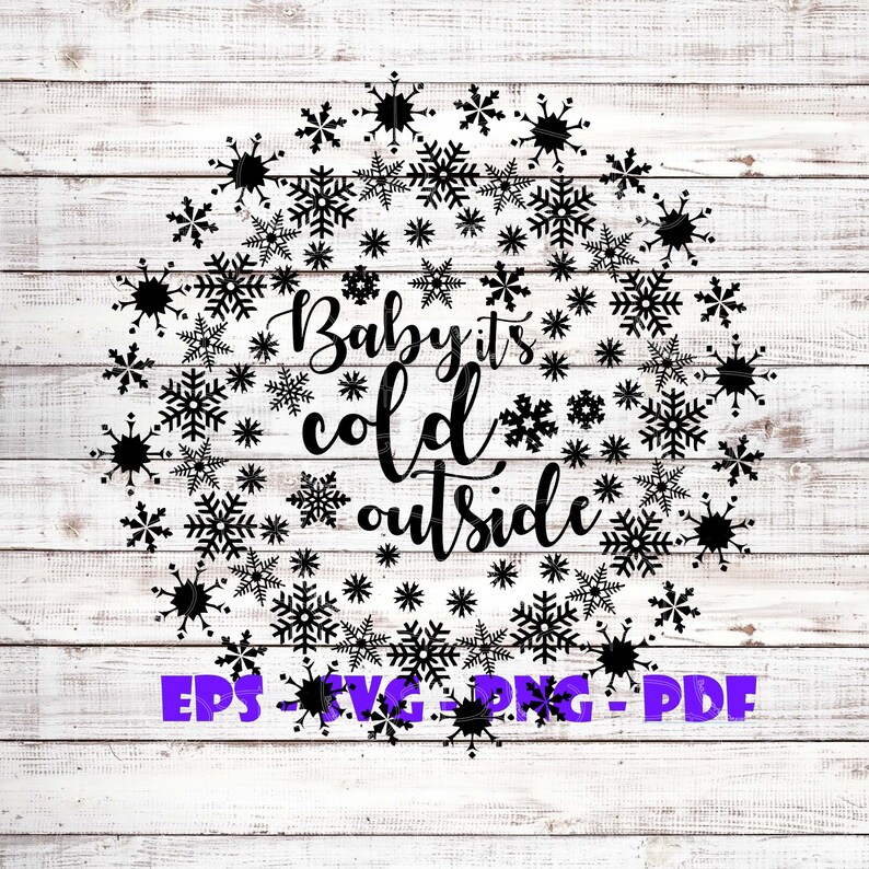 Download Baby it's cold outside snowflake mandala SVG winter svg | Etsy