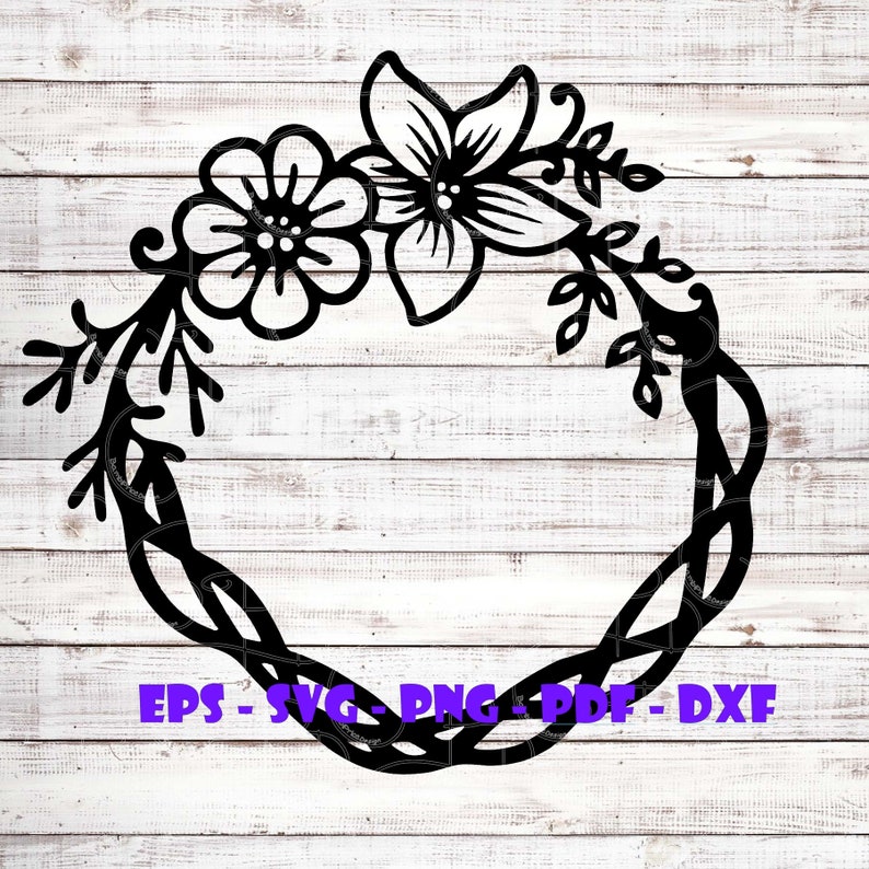 Download Grapevine floral wreath monogram SVG pillow decor tee ...