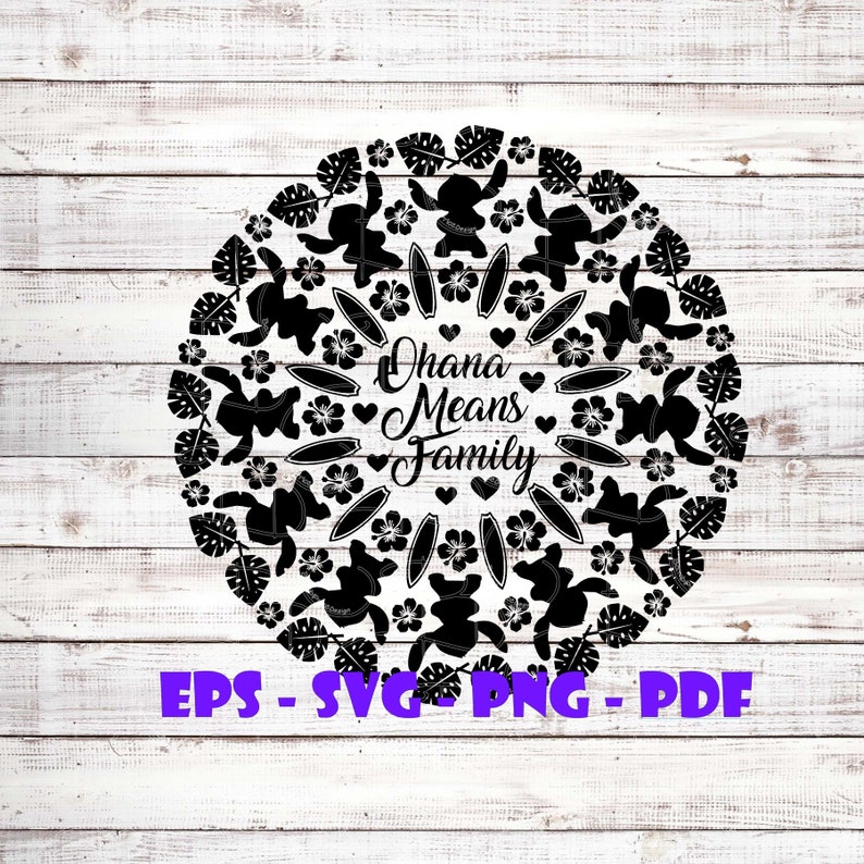 Download Lilo and Stitch Inspired floral palm surfboard mandala ...