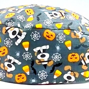 Scrub Cap, Halloween Scrub Cap, Halloween Dogs Print Scrub Cap