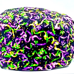 Gesichtsmaske, Karneval Gesichtsmaske, Karneval Konfetti Print Gesichtsmaske, Karneval Swirls und Confetti Print Gesichtsmaske