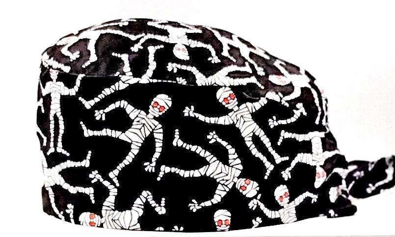Halloween Scrub Cap, Mummy Scrub Cap