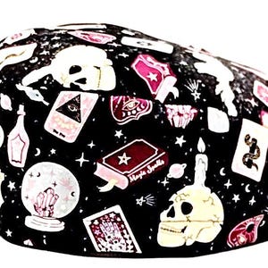 Halloween Scrub Cap, Skull Scrub Cap