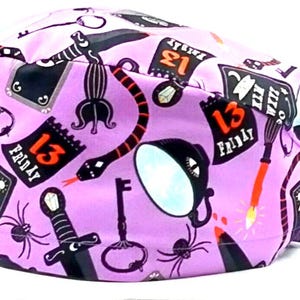 Scrub Cap, Halloween Scrub Cap, Glow In The Dark Scrub Cap