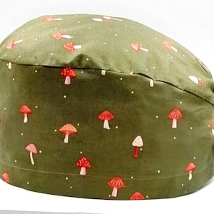 Scrub Cap, Small Mushrooms Print Scrub Cap, Mushrooms Print Scrub Cap, Mushrooms Surgical Cap