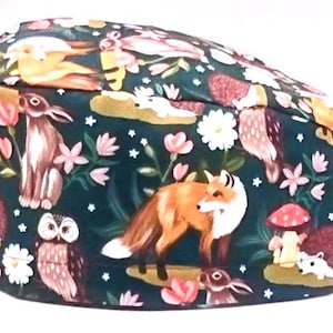 Scrub Cap, In The Forest Print Scrub Cap, Surgical Cap
