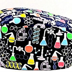 Scrub Cap, Science Lab Scrub Cap, Unisex Scrub Cap