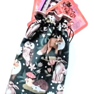 Sac de tarot, Sac de tarot Le renard dans la forêt, Pochette à cordon, Pochette en cristal, Pochette de jeu de tarot