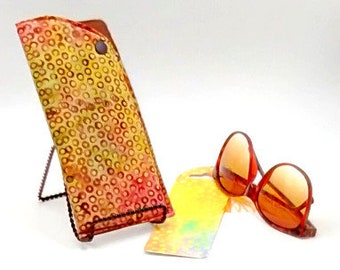 Eyeglasses Case, Sunglasses Case, Soft Eyeglasses Case with Plastic Bookmark, Padded Sunglasses Case with plastic bookmark