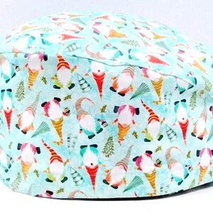 Scrub Cap, Christmas Gnomes Scrub Cap, Christmas Surgical Cap
