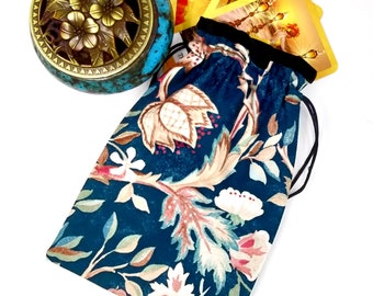 Tarot Bag,  Forest Print Tarot Bag, Tarot Card Pouch