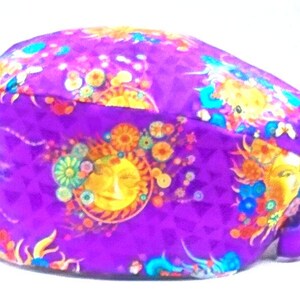 Scrub Cap, Sun and Moon Print Scrub Cap