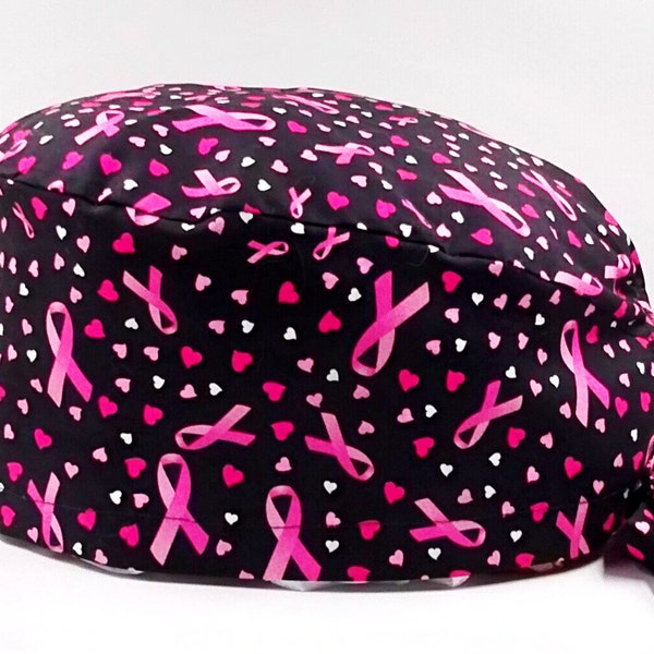 Scrub Cap, Breast Cancer Awareness Scrub Cap, Breast Cancer Surgical Cap