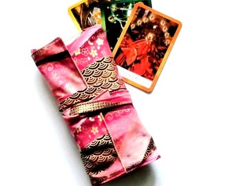 Tarot Card Wrap Bag, Tarot Card Bag With Pocket, Tarot Card Holder, Tarot Card Bag, Tarot Card Bag With Pouch