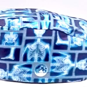 Scrub Cap, X-Ray Skeleton Print Scrub Cap, Radiologist Scrub Cap, Orthopedic Scrub Cap