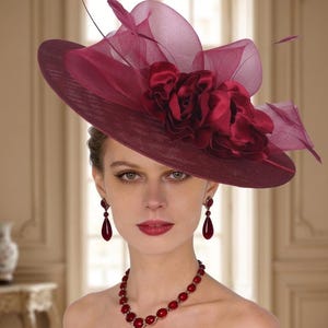 Floral Fascinator Hat, Elegant Kentucky Derby Wedding Headpiece