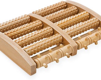 Wooden Foot Massager Roller, Arch Shape Foot Massage Tool, Reflexology Roller, Acupressure Foot Relaxation Tool, Self Care Gift