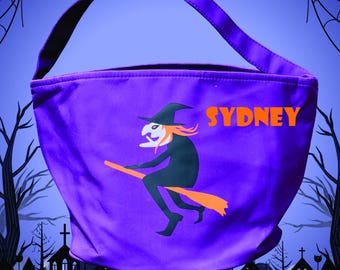 Personalized Chevron Halloween Tote