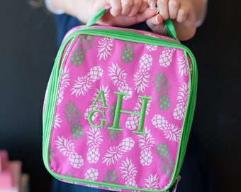 Pineapple Lunch Box, Personalized Lunch Box, Cute Lunch Box, Monogramming