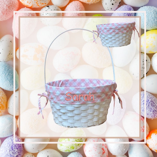 Personalized Gingham Easter Basket- Make Holiday Preparations Stylish and Special