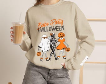 Babe Party Halloween trio graphic sweatshirt