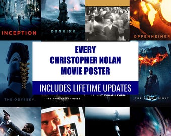 Every Christopher Nolan Movie Poster (Digital Download)