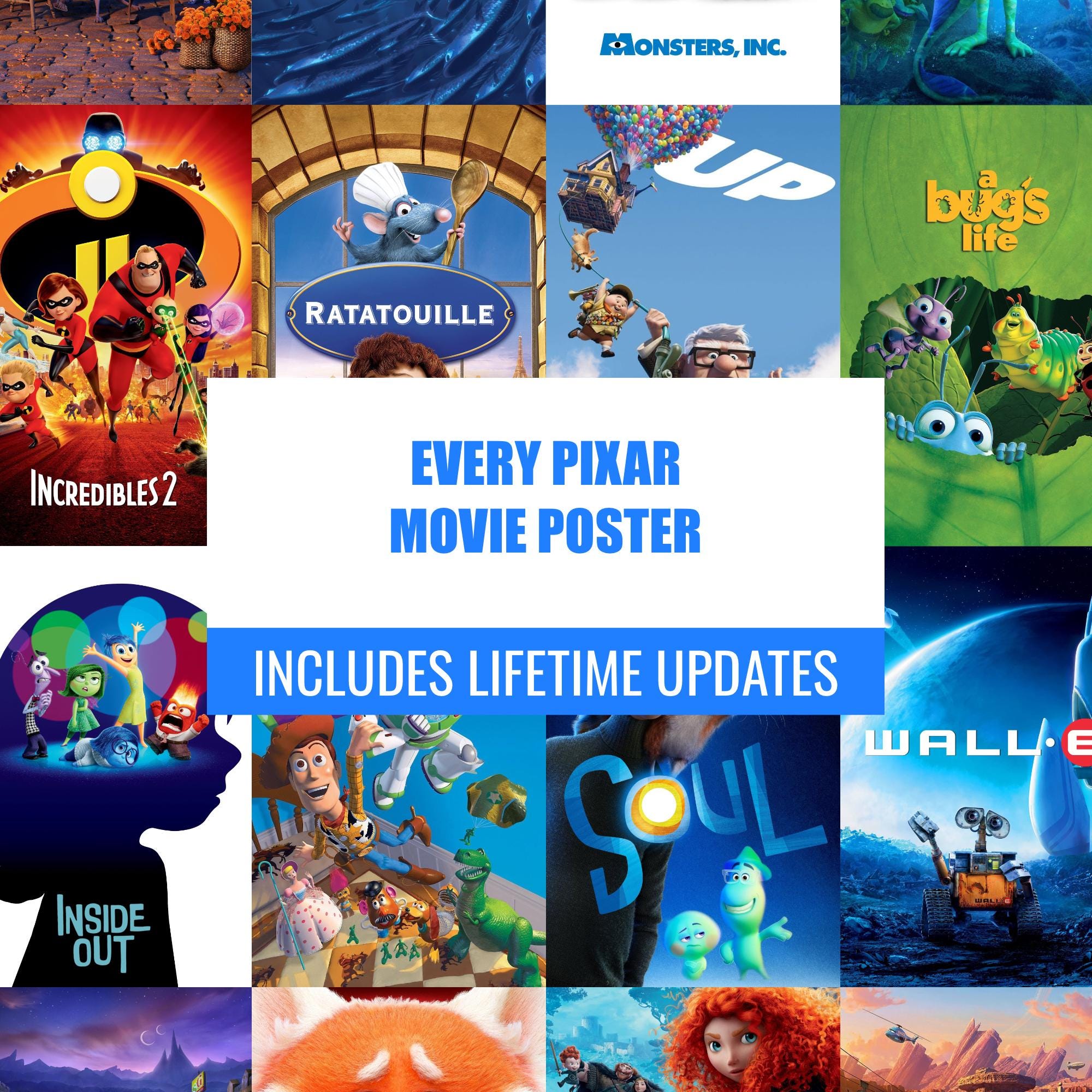 Pixar movie poster - Etsy 日本