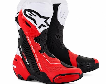 Stivali da corsa Alpinestars Super Tech R rossi / Abbigliamento protettivo da moto / Scarpe da corsa