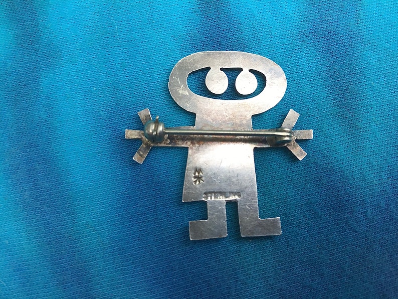 Mik Stousland Vintage American Sterling Pin