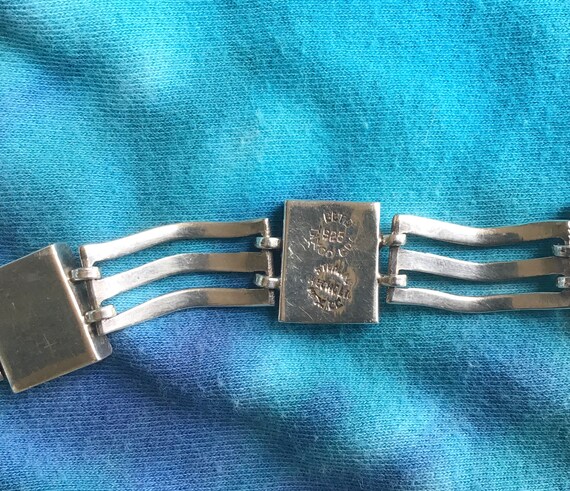 Modernist Beto Mexican Silver & Abalone Bracelet - image 10