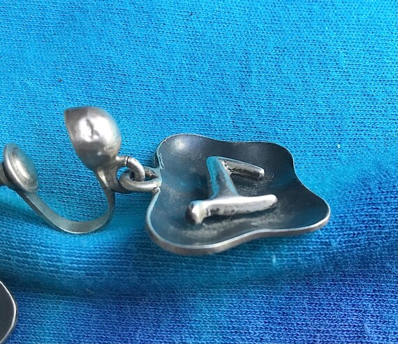 Vintage Saul Mexico Sterling Silver Earrings Mexi… - image 3