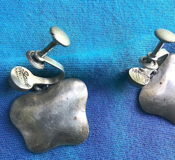 Vintage Saul Mexico Sterling Silver Earrings Mexi… - image 6