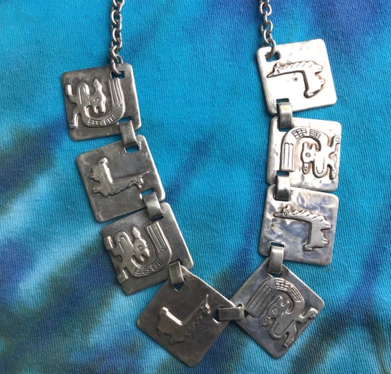 G Laffi Peru Sterling Silver Necklace Llamas Peru… - image 4