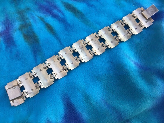 Gorgeous Mexican Silver and Abalone Bracelet - image 4