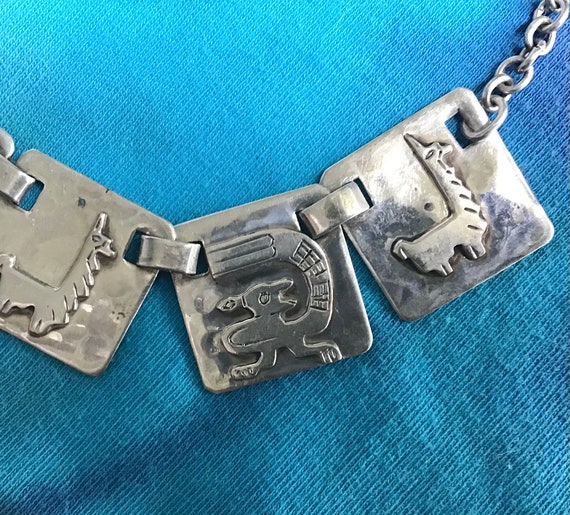 G Laffi Peru Sterling Silver Necklace Llamas Peru… - image 6