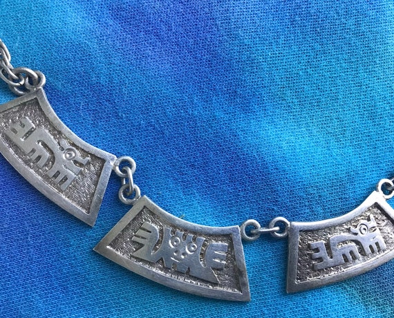 Vintage Ecuador Sterling Silver Necklace Figural … - image 3