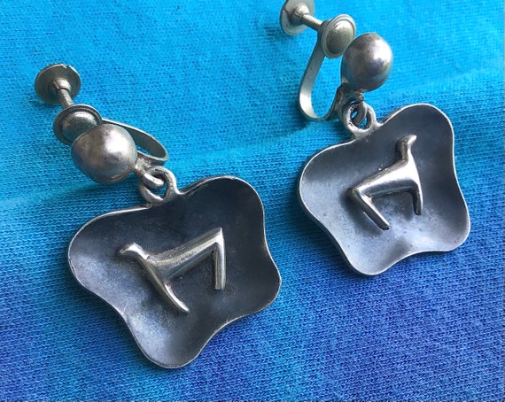 Vintage Saul Mexico Sterling Silver Earrings Mexi… - image 5