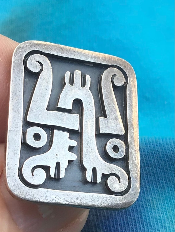 Vintage Pedro Castillo Sterling Silver Mexico Abst