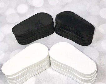 5mm Doll Shoe Soles: Black & White Foam for 18" Dolls (10 Pack)