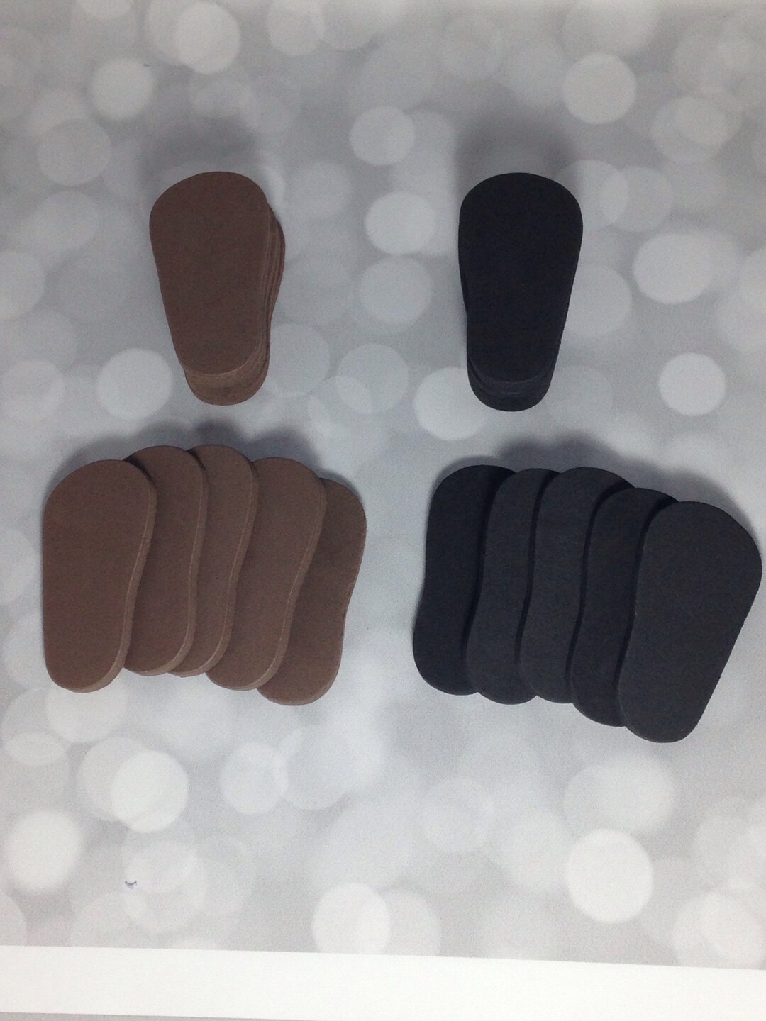 5mm Doll Shoe Soles to Make Shoes for 18 Inch Dolls Black and Brown 10