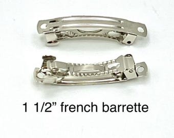 French Barrette   1 1/2 inch long. 50 pack