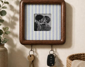 Newlyweds Personalized Photo Frame Key Holder Housewarming Gift