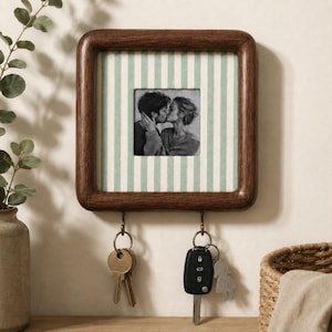 Couples Personalized Photo Frame Key Holder Housewarming New Home Gift
